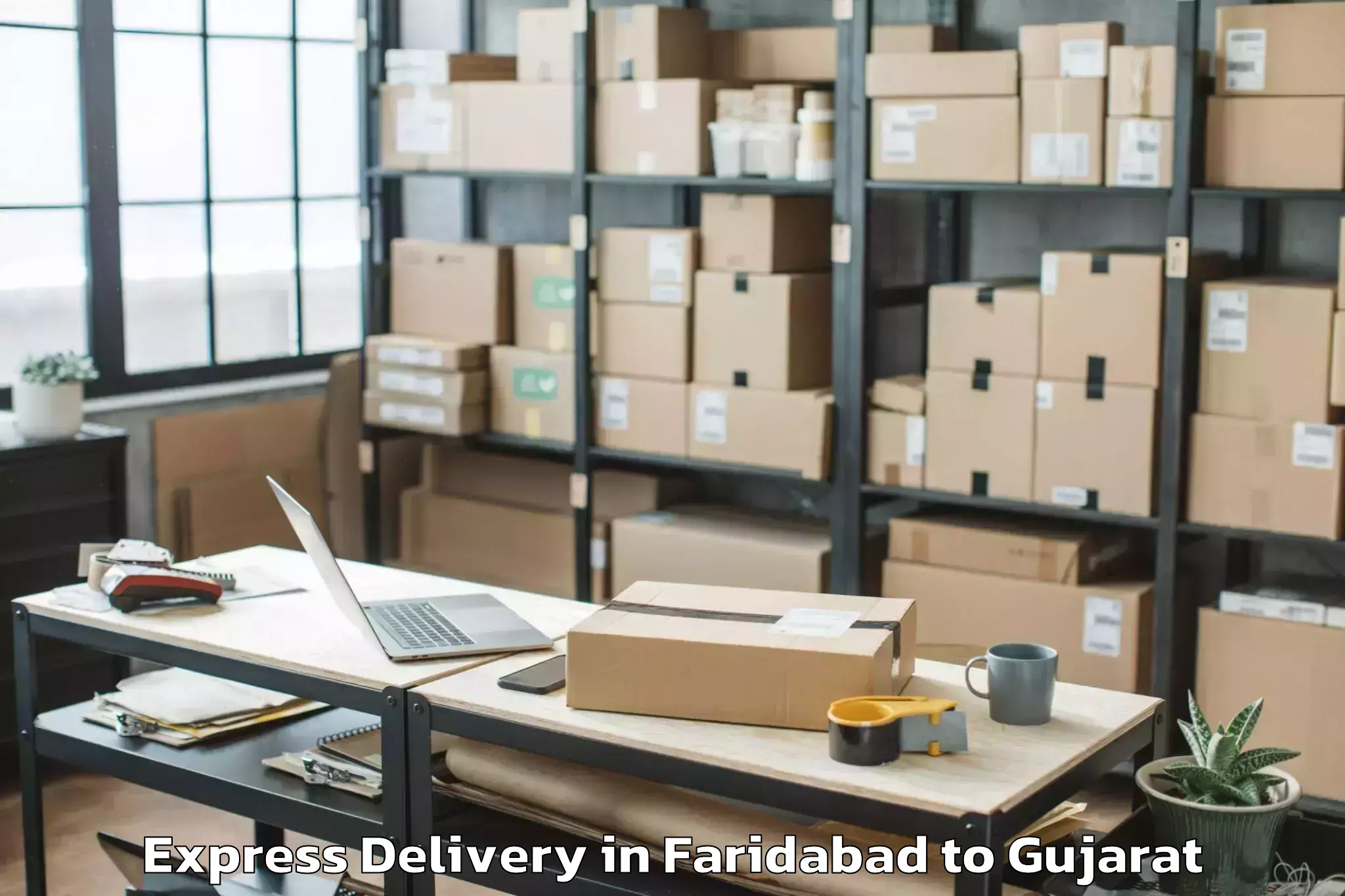 Book Faridabad to Anjar Express Delivery Online